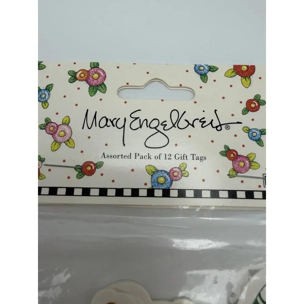 Mary Engelbreit Vintage 90s Tea Pot Paper Gift Tags Pack of 12 Assorted Patterns